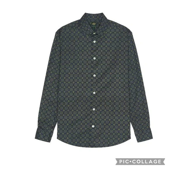 SOFT CLOTH POINT COLLAR SHIRT ITALIAN WOVEN STRETCH FABRIC HOLIDAY OFFICE PARTY - Picture 2 of 5